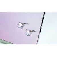 Brinco em Ouro 18k Losango Cristal 
