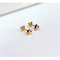 Brinco em Ouro 18k Coração Polido
