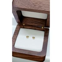 Brinco em Ouro 18k Coração Polido