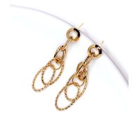 Brinco Argola Redondo e Trabalhado em Ouro 18k