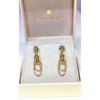 Brinco Argola Redondo e Trabalhado em Ouro 18k