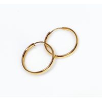 Brinco em Ouro 18k Argola Clássica de 13 Milímetros