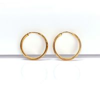 Brinco em Ouro 18k Argola Clássica de 13 Milímetros