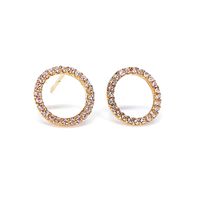 Brinco em Ouro 18k Redondo Cravejado