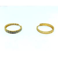 Brinco de Argola em Ouro Diamantada