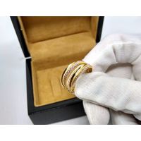 Aparador de Aliança para noivado e Casamento em Ouro 18k Trabalhado com Pedras nas Laterais