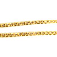 Corrente Groumet Chata 60 cm em Ouro 18k
