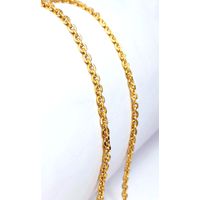 Corrente em Ouro 18k Modelo Cadeado Diamantado Oca com 60 Centímetros