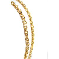 Corrente em Ouro 18k Modelo Cadeado Diamantado Oca com 60 Centímetros