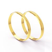 Aliança em Ouro 18k Trabalhada de Casamento e Noivado com 2,50 Milímetros