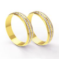 Aliança em Ouro 18k Personalizada para Bodas de Prata