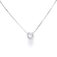 Gargantilha Ponto de Luz Ouro Branco 18k 750