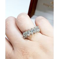 Meia Aliança com Diamantes em Ouro 18k