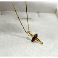Pingente Bailarina em Ouro 18k Cravejado