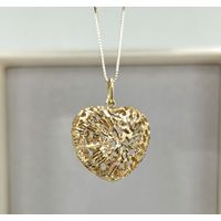 Pingente em Ouro 18k Coração Bojudo