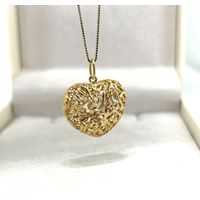 Pingente em Ouro 18k Coração Bojudo