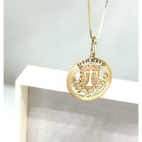 Pingente em Ouro 18k Medalha Direito