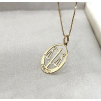 Pingente em Ouro 18k Medalha Oval Curso de Direito