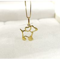 Pingente Cachorrinho Vazado em Ouro 18k