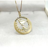 Pingente em Ouro 18k curso de Farmácia