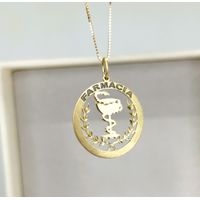Pingente em Ouro 18k curso de Farmácia