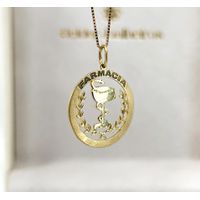 Pingente em Ouro 18k curso de Farmácia