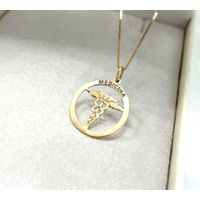 Pingente em Ouro 18k Medalha Medicina