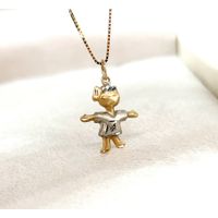 Pingente em Ouro Amarelo e Branco 18k Menina 