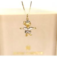Pingente em Ouro Amarelo e Branco 18k Menina 