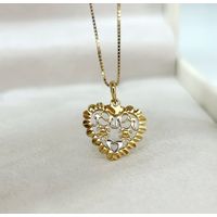 Pingente em Ouro 18k Meninas Personalizadas no Coração