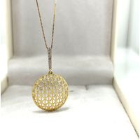 Pingente Redondo em Ouro 18k com Brilhantes