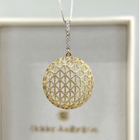 Pingente Redondo em Ouro 18k com Brilhantes