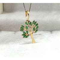 Pingente Arvore da Vida Esmeraldas