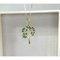 Pingente Arvore da Vida Esmeraldas