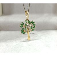 Pingente Arvore da Vida Esmeraldas