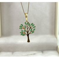 Pingente Arvore da Vida Esmeraldas