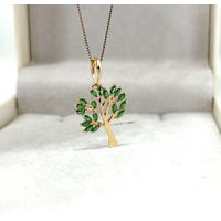 Pingente Arvore da Vida Esmeraldas