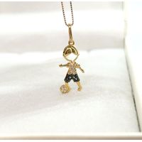 Pingente Menino em Ouro 18k Cravejado 