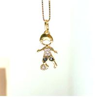 Pingente Menino em Ouro 18k Cravejado 