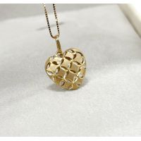 Pingente em Ouro 18k Coração Diamantado Fosco