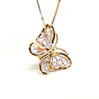 Pingente Borboleta Renda em Ouro 18k