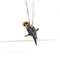 Pingente em Ouro 18k Personalizado Coleção Fauna Papagaio com Pedras