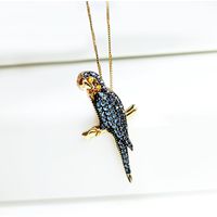 Pingente em Ouro 18k Personalizado Coleção Fauna Papagaio com Pedras