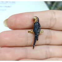 Pingente em Ouro 18k Personalizado Coleção Fauna Papagaio com Pedras