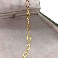 Pulseira em Ouro 18k Chapas Navete