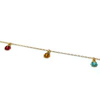 Pulseira Infantil Joaninha Esmaltada em Ouro 18k 750