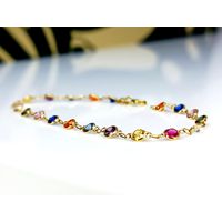 Pulseira com Zircônias em Ouro 18k