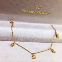 Pulseira em Ouro 18k Berloques de Ursinho 