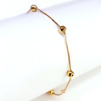 Pulseira Infantil em Ouro 18k Bolinha com corrente Veneziana