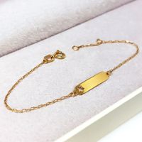 Pulseira Infantil em Ouro 18k Plaquinha Estrela Vazada